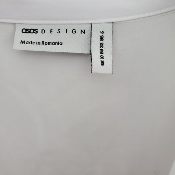 ASOS DESIGN cotton button through pleated mini shirt dress - Picture 7 of 10